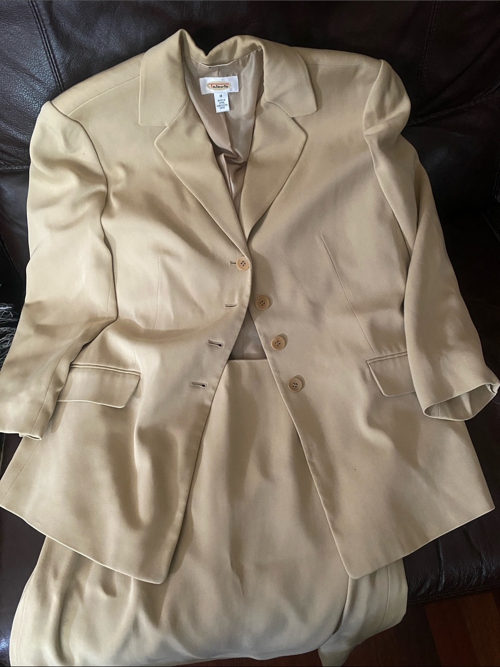 Talbots Sz 16 tan women’s suit